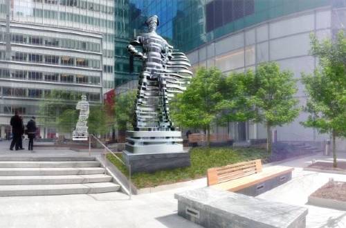 Hero statue at Bryant Park NY